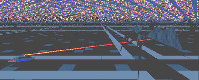 Actual screen capture from Cyberdrome Simulator